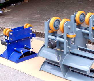 Cable trolley for container cranes with double clamp